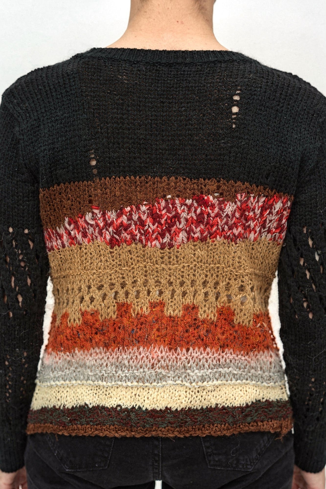 Andersson Bell - Black Hand-Crocheted Crew-Neck Sweater (Black) product image 7 | TRAB K-Fashion Australia