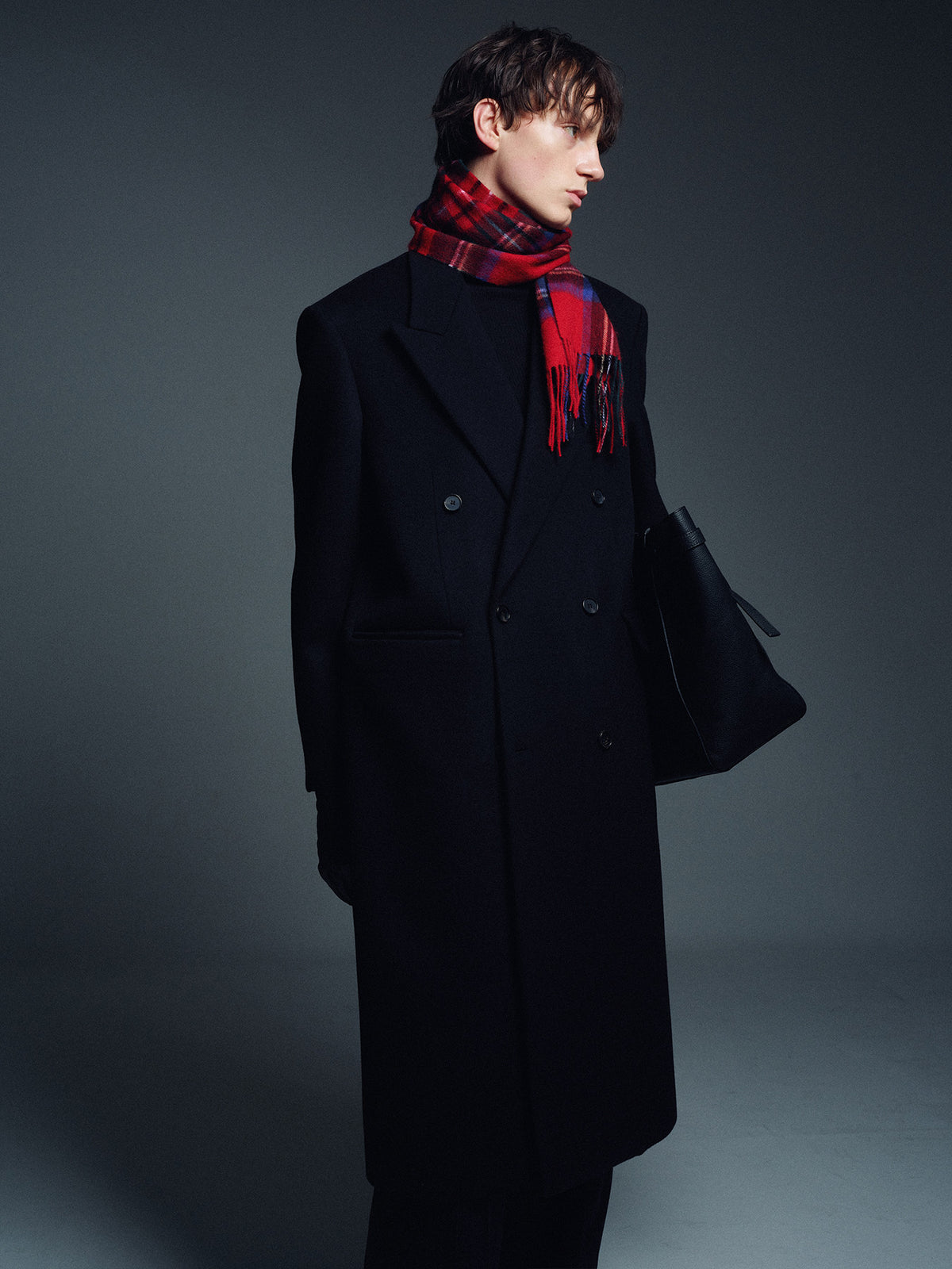 Tonywack - Wool And Cashmere Double-Breasted Coat (Black) product image 9 | TRAB K-Fashion Australia