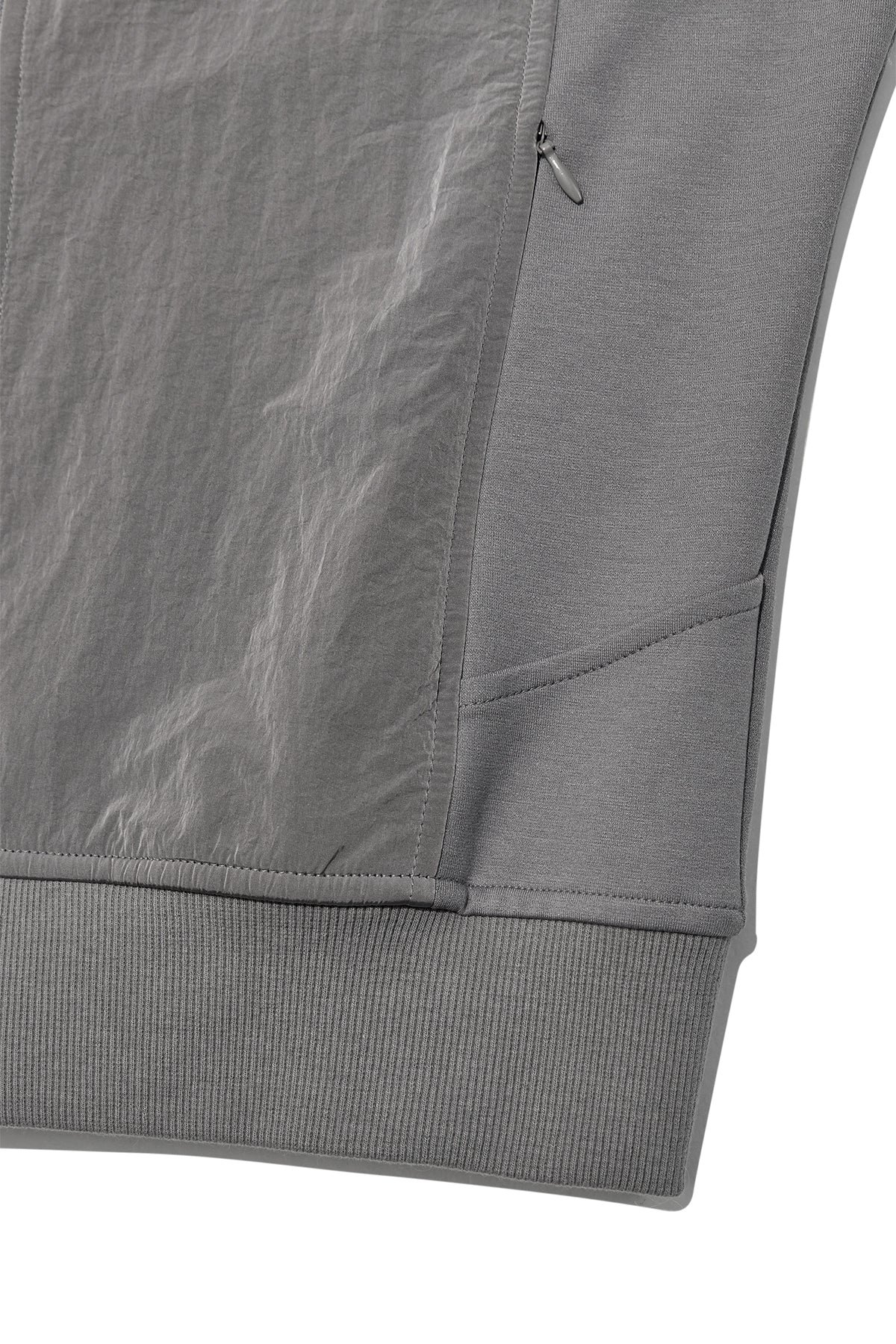 Matin Kim - High Neck Windbreaker Zip Up (Grey) product image 4 | TRAB K-Fashion Australia