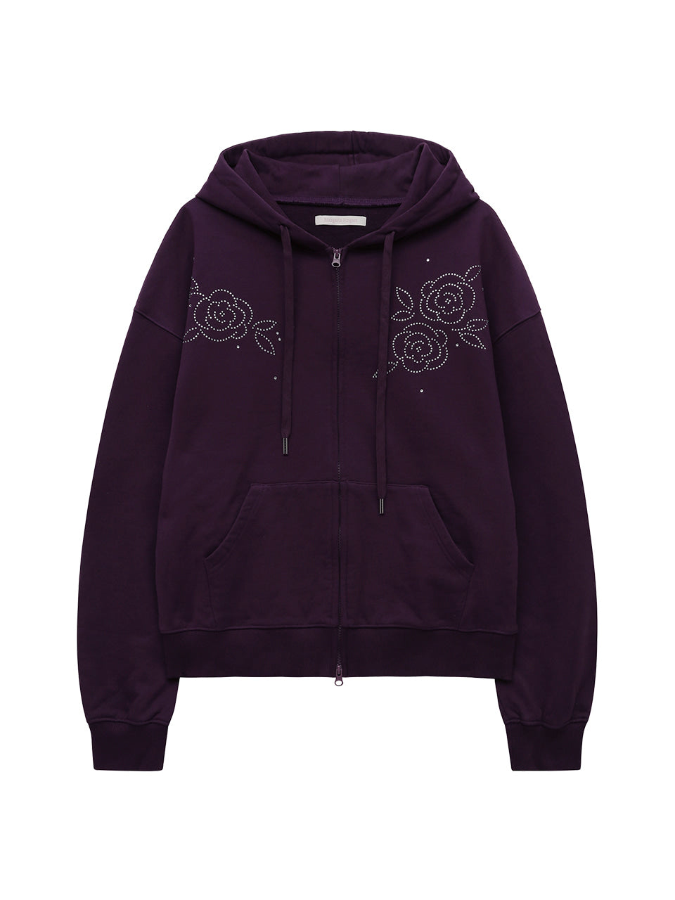 Margarin Fingers - Rose Hoodie Zip-Up (Purple) product image 2 | TRAB K-Fashion Australia