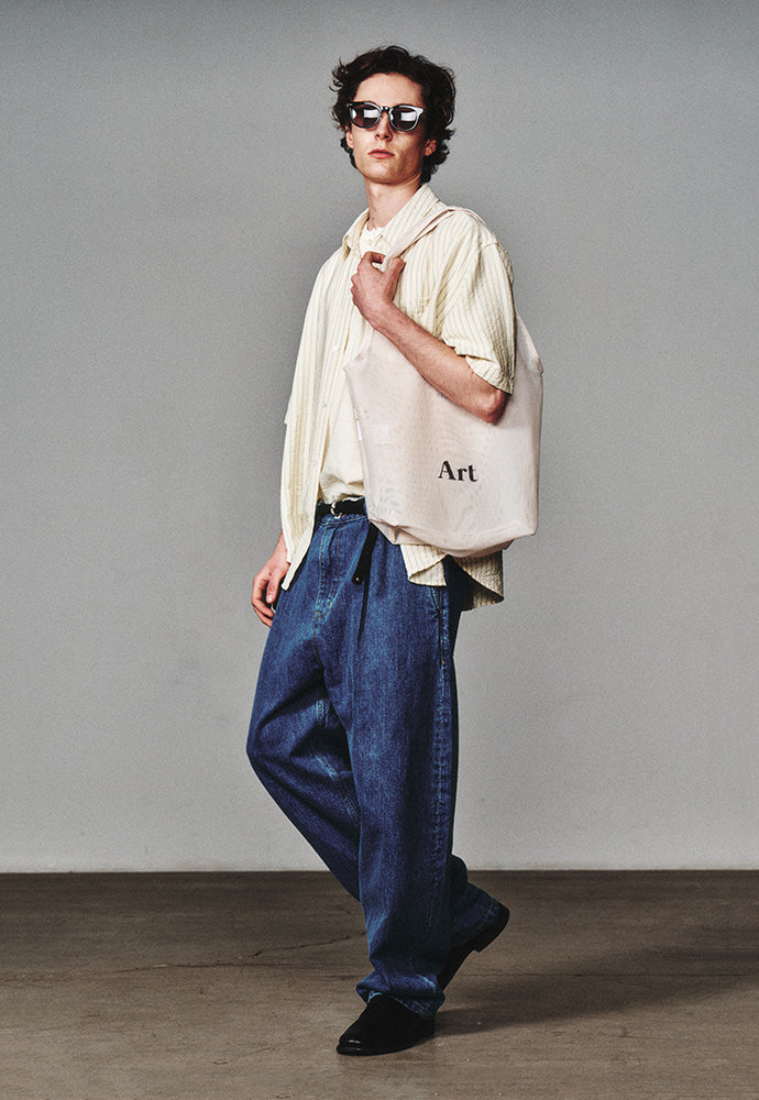 Art if acts - 'Art' Mesh Shopper Bag (Ecru) product image 2 | TRAB K-Fashion Australia