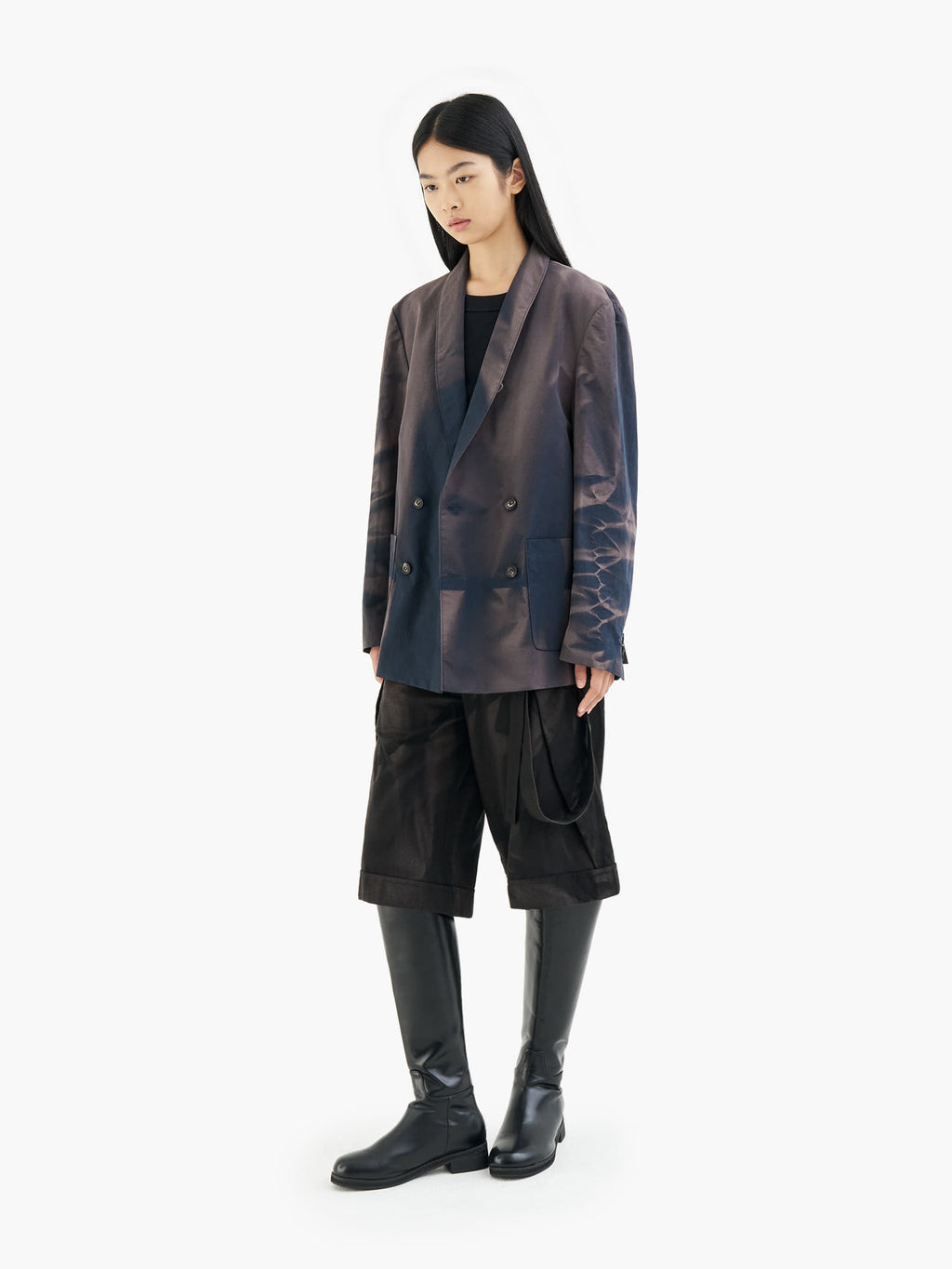 Jiyong Kim - Sun-Bleached Tailored Jacket (Navy) product image 3 | TRAB K-Fashion Australia