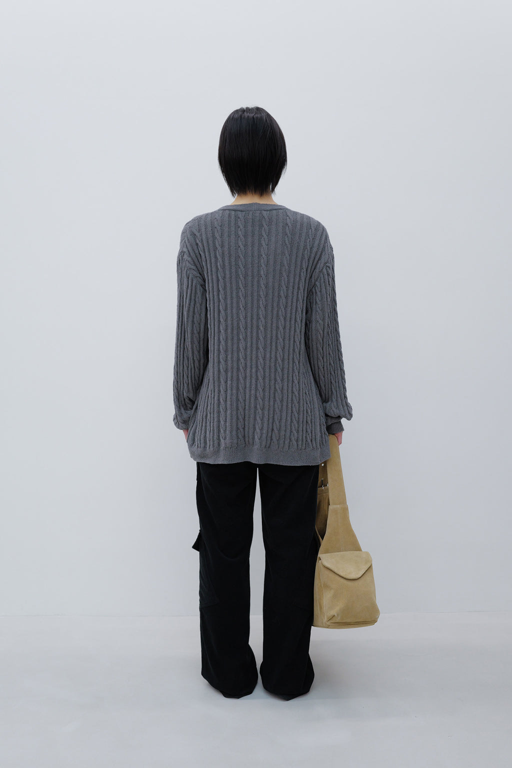 Deinet - Deinet Cable Cardigan (Charcoal) product image 3 | TRAB K-Fashion Australia
