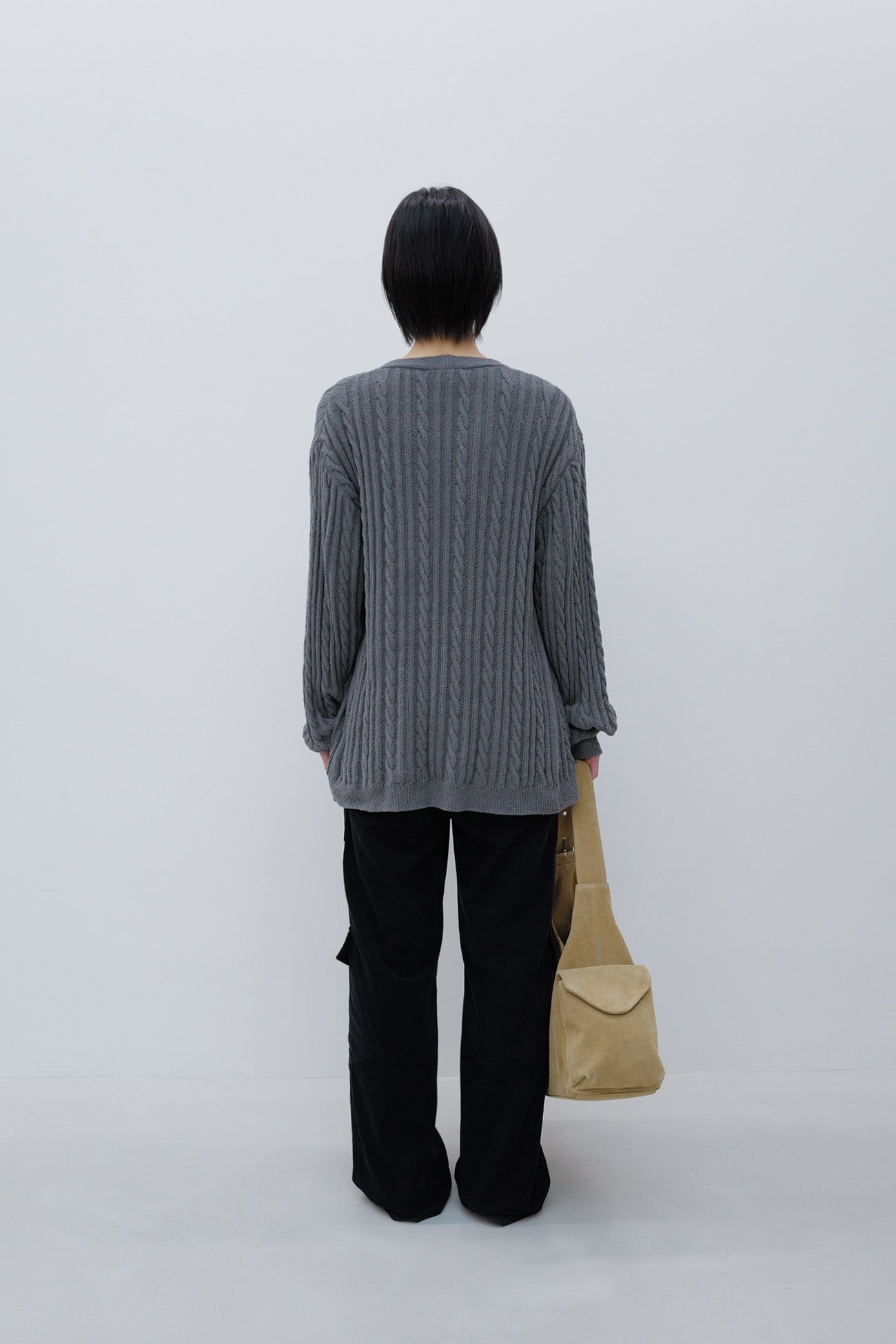 Deinet - Deinet Cable Cardigan (Charcoal) product image 3 | TRAB K-Fashion Australia