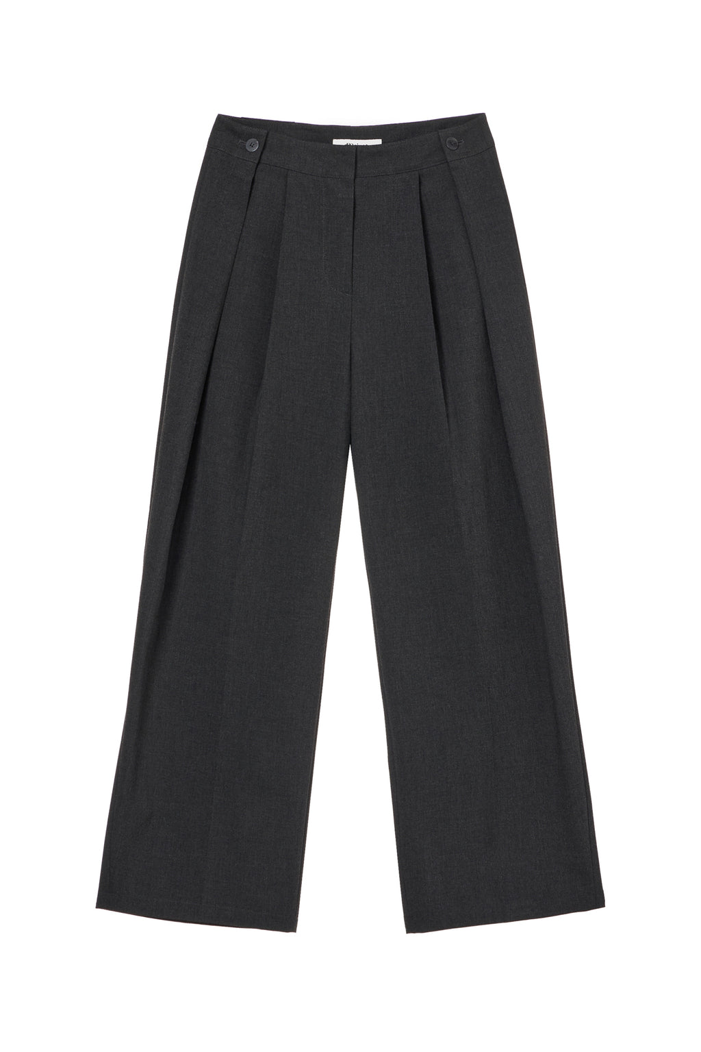 Deinet - Wrap-Front Trousers (Charcoal) product image 1 | TRAB K-Fashion Australia