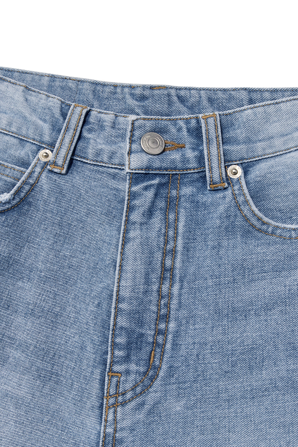 Matin Kim - Unbalance Cut Point Denim Pants (Blue) product image 3 | TRAB K-Fashion Australia
