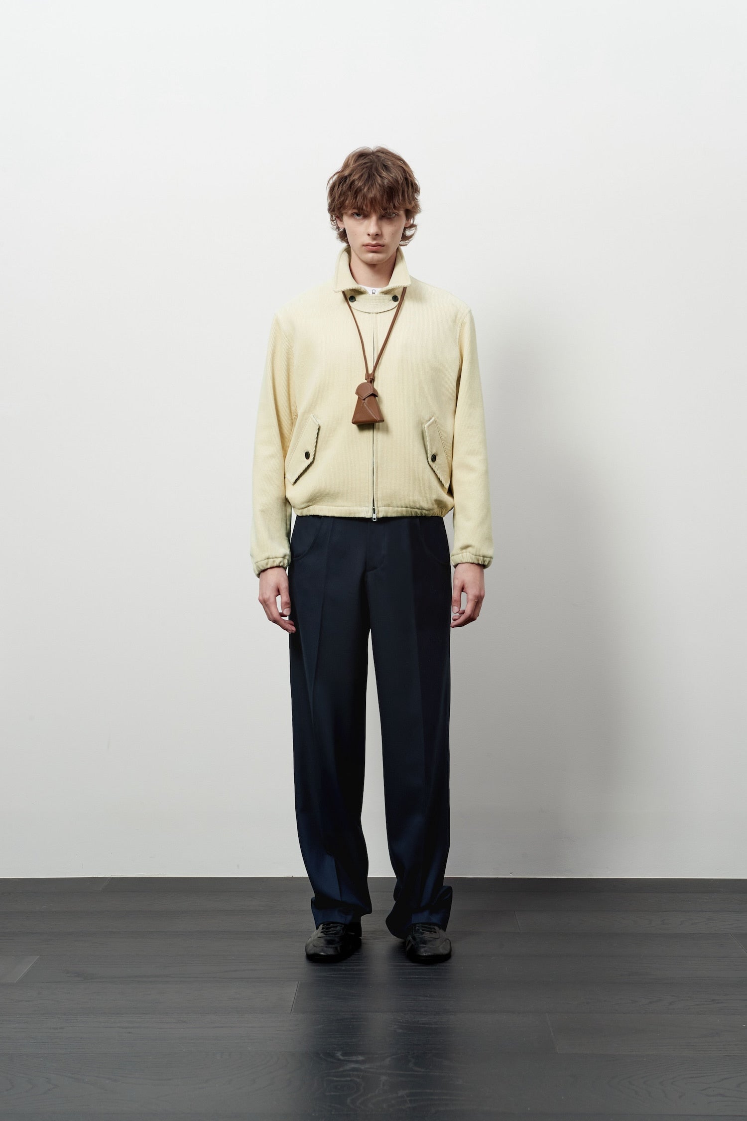 STU - Strap Corduroy Jacket (Ivory) product image 1 | TRAB K-Fashion Australia