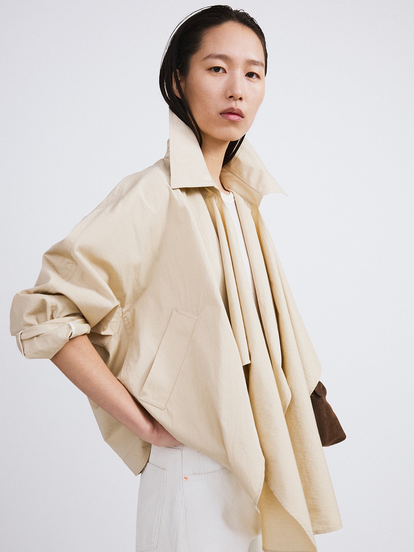 Recto - Muffler Wrap Coat (Yellow Beige) product image 4 | TRAB K-Fashion Australia