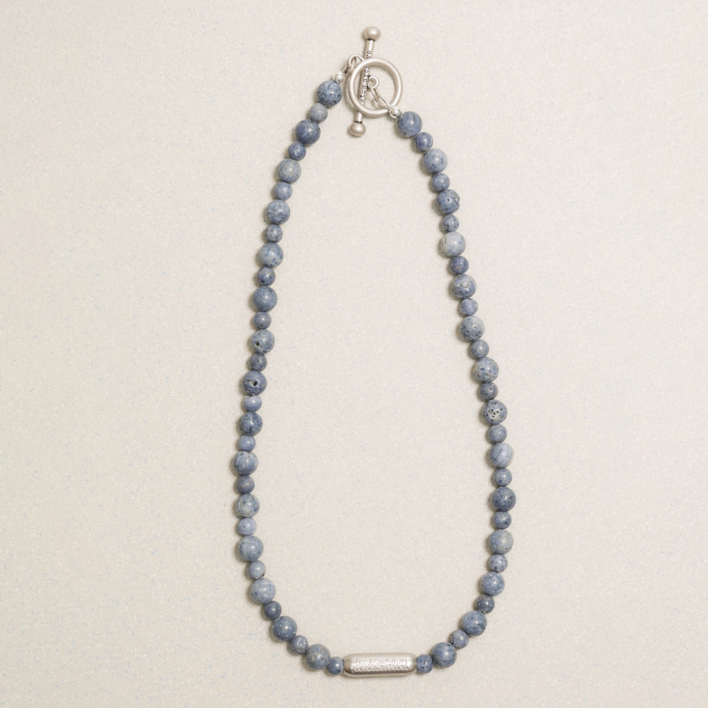 Towtow Archive - Feel Logo Symbol Necklace (Coral Blue) product image 1 | TRAB K-Fashion Australia
