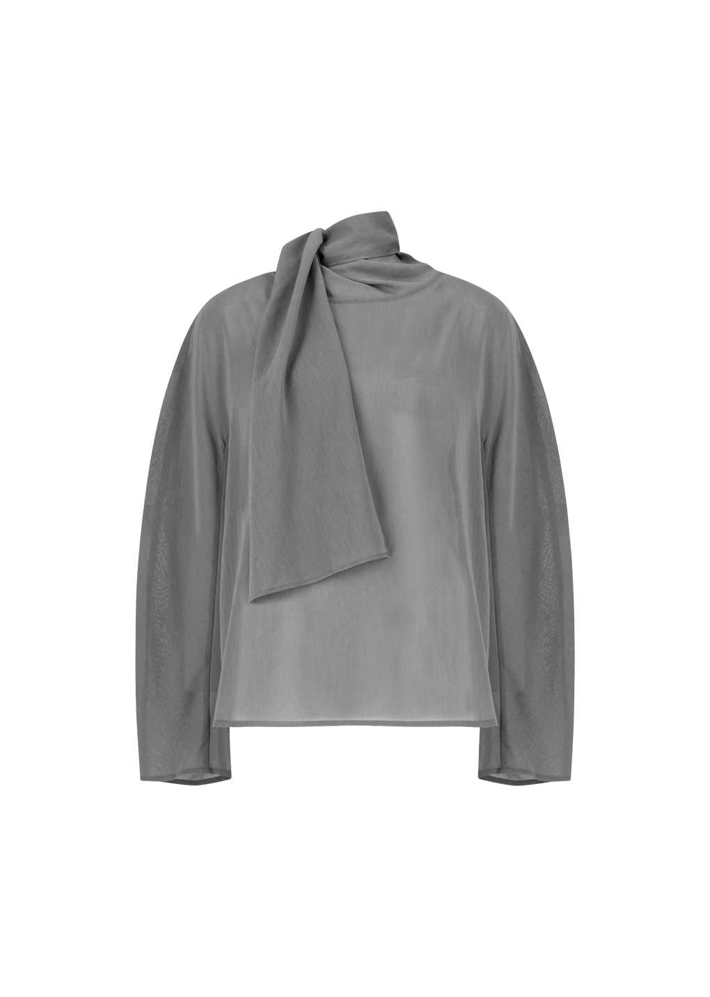 Amomento - Sheer cotton scarf top (Grey) product image 8 | TRAB K-Fashion Australia