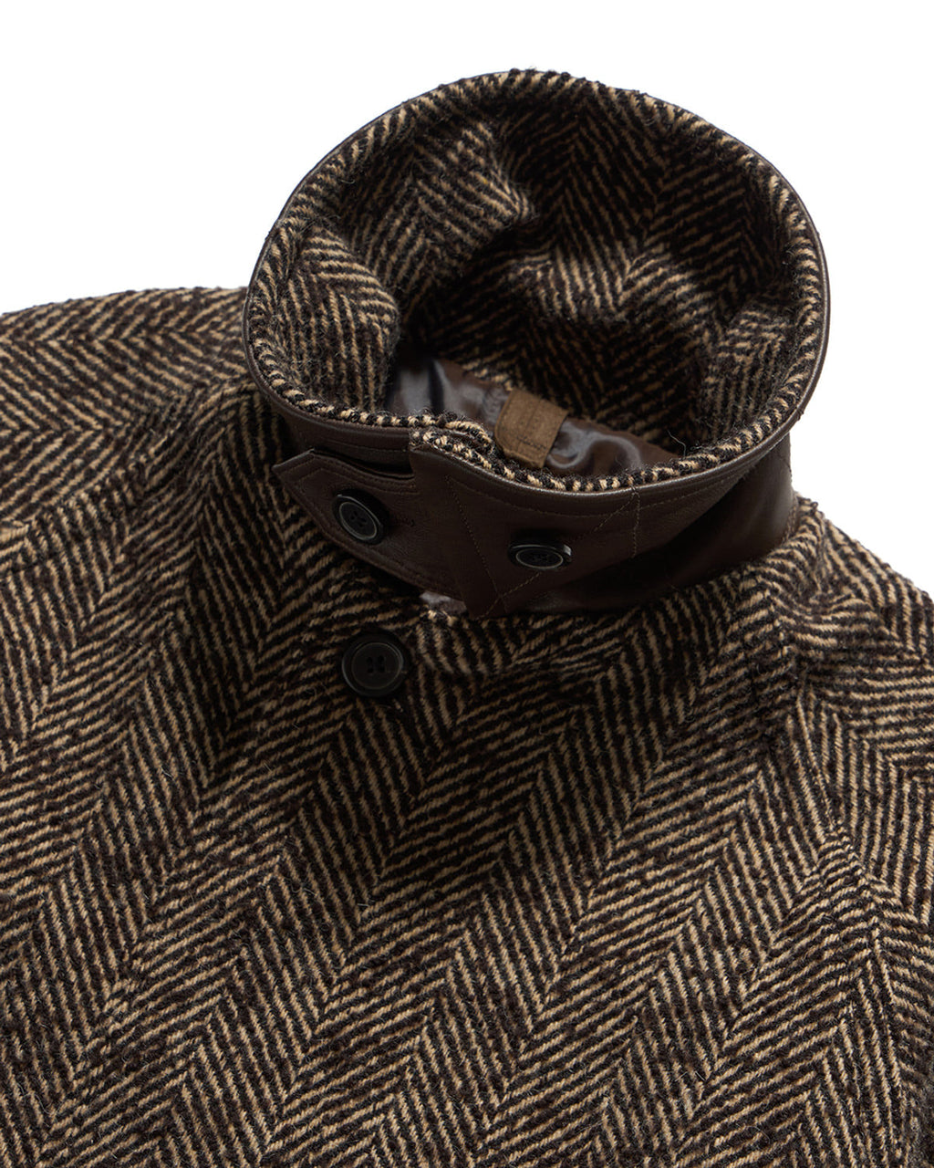 Eastlogue - Highland Balmacaan Coat (D.brown Herringbone Wool) product image 4 | TRAB K-Fashion Australia