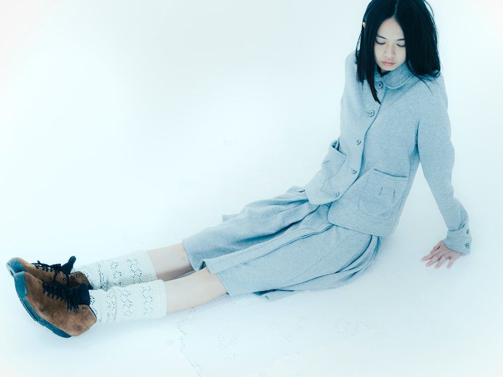 Coyseio - Cozy Sweat Jacket (Melange Grey) product image 3 | TRAB K-Fashion Australia