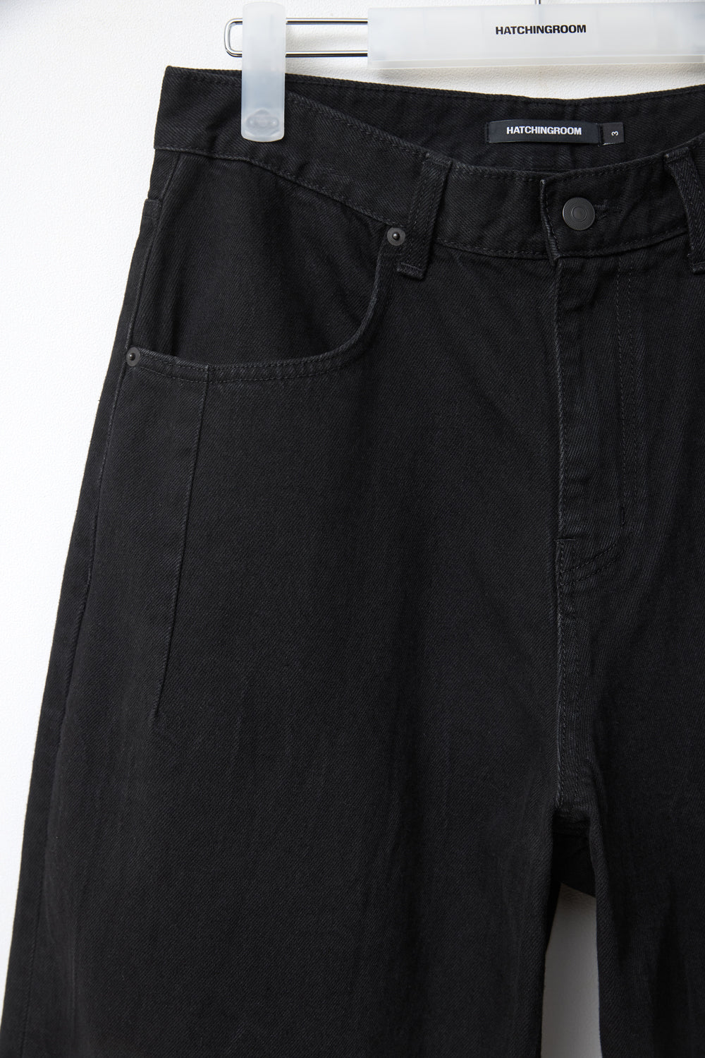 Hatchingroom - Bermuda Denim Shorts Crinkle (Black) product image 4 | TRAB K-Fashion Australia