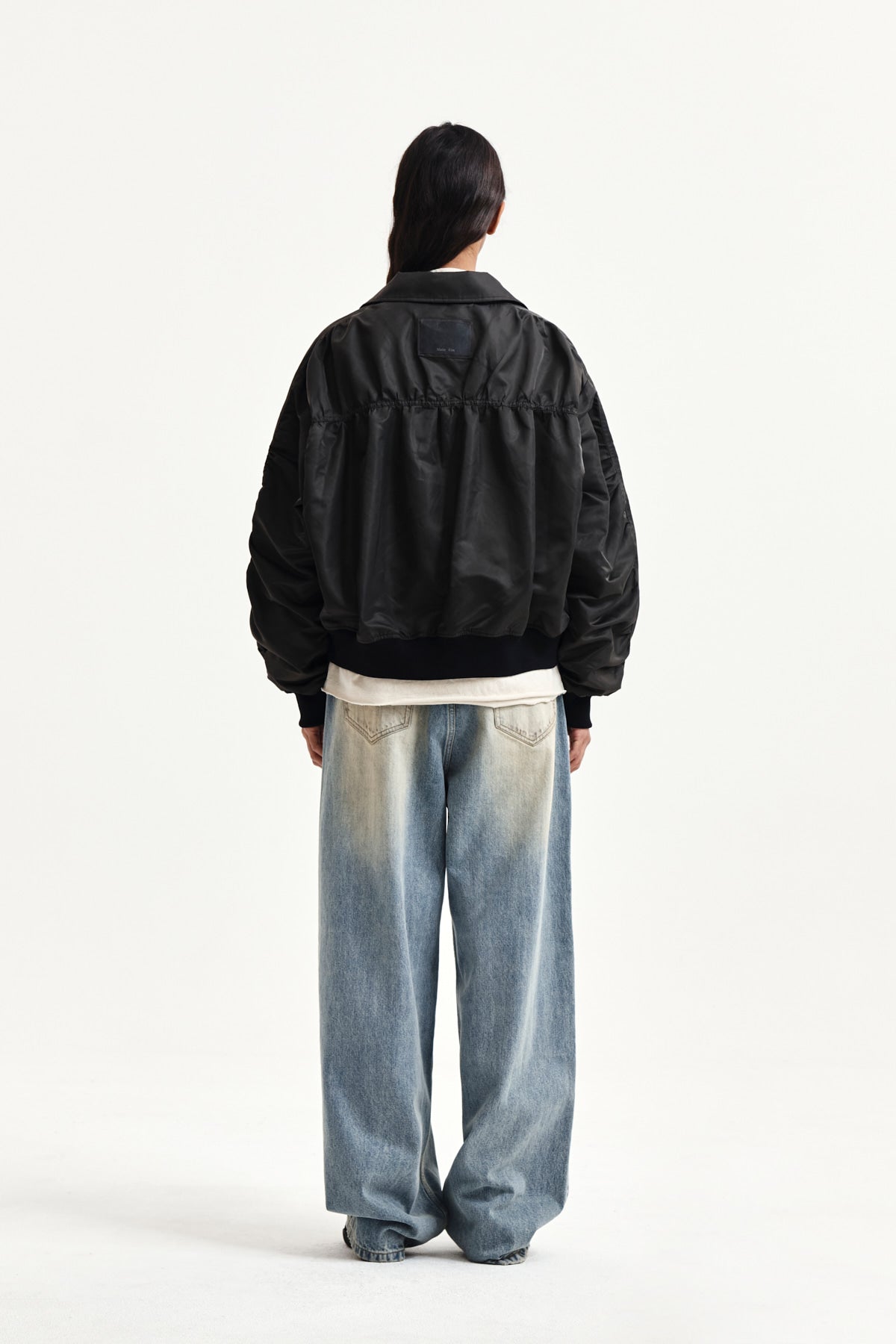 Matin Kim - Small Logo Shirring Jumper (Khaki) product image 7 | TRAB K-Fashion Australia