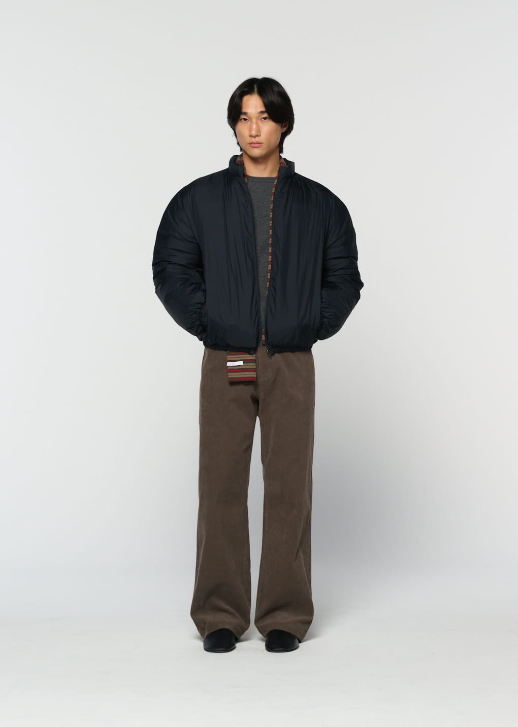 Amomento - corduroy straight pants (Khaki) product image 6 | TRAB K-Fashion Australia