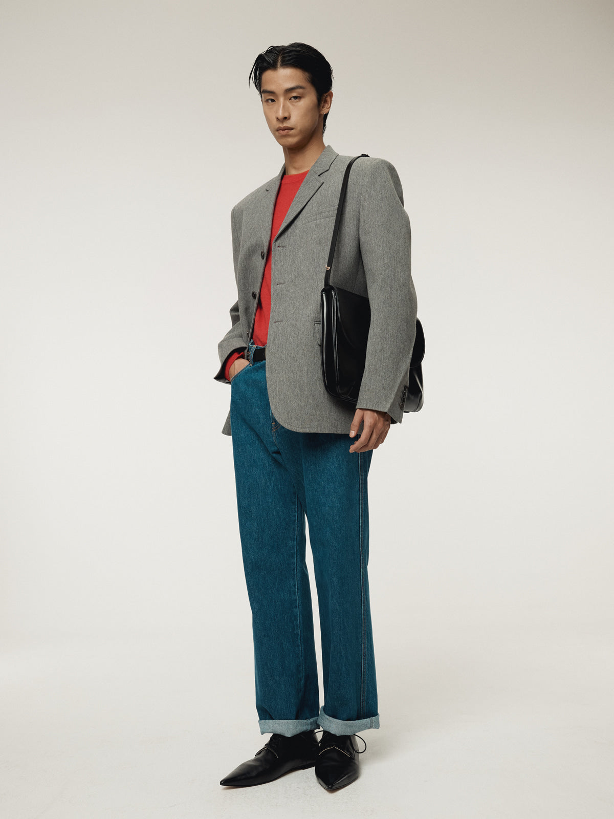 Recto - Quincy Wool Single Jacket (Melange Grey) product image 5 | TRAB K-Fashion Australia