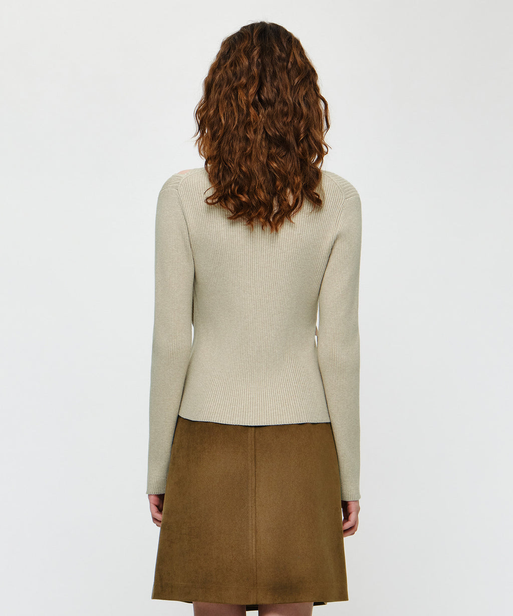 Marithe & Francois Girbaud - Wrap Knit (Light Beige) product image 3 | TRAB K-Fashion Australia