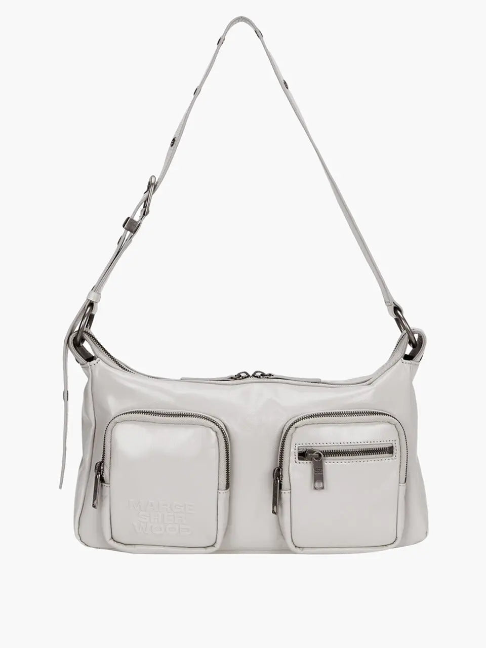Marge Sherwood - Outpocket Hobo (Light Grey Glossy Plain) product image 4 | TRAB K-Fashion Australia