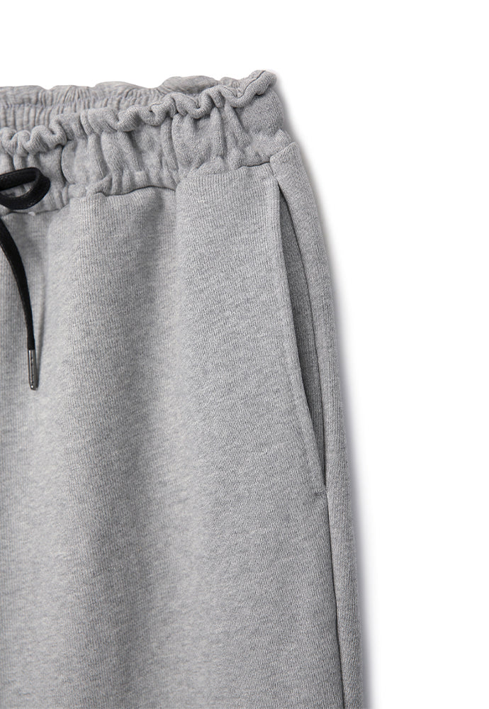 Tonywack - Heavyweight Brushed-Jersey Logo Embroidered Shorts (Melange Grey) product image 11 | TRAB K-Fashion Australia