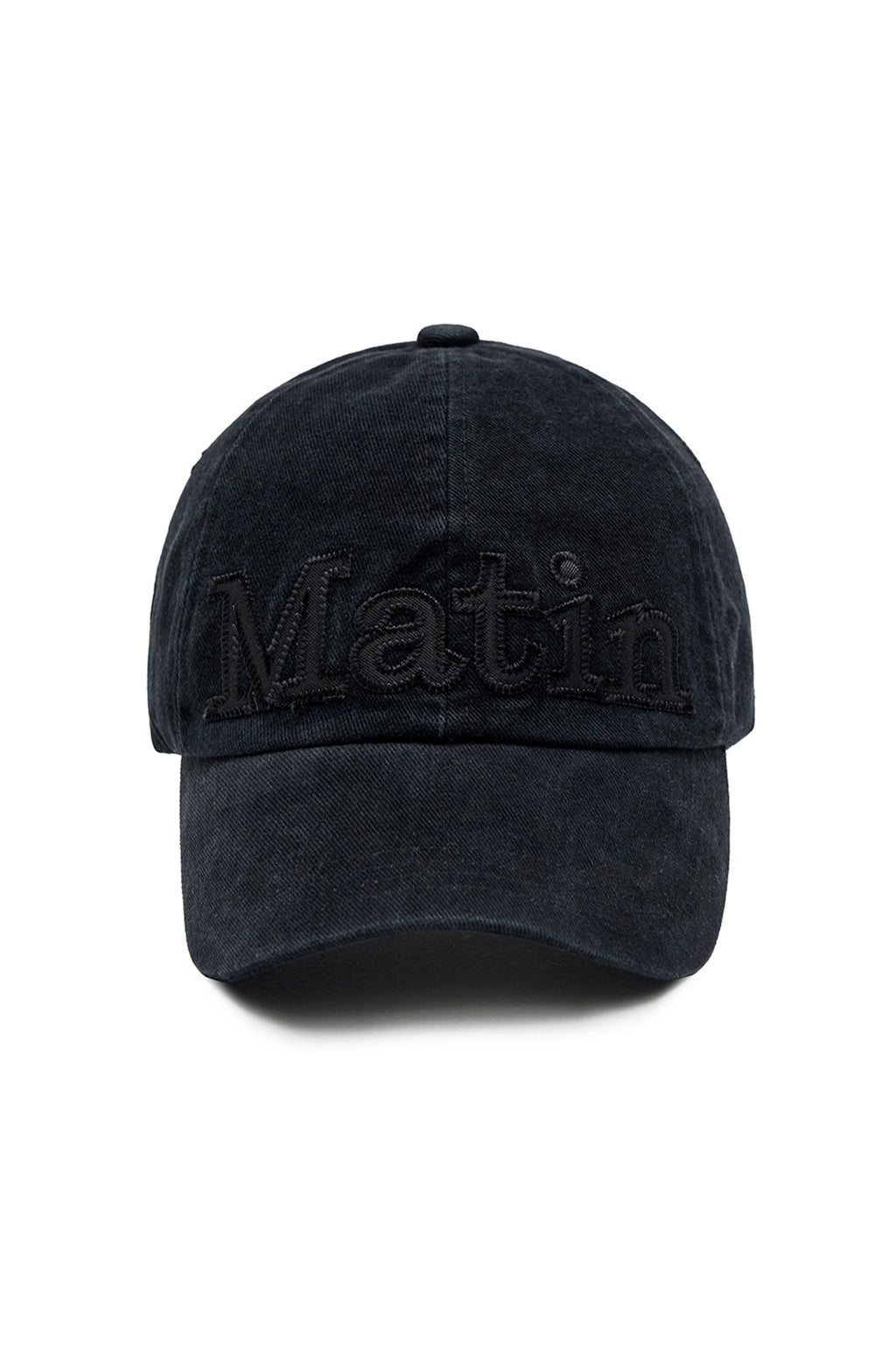 Matin Kim - Matin Applique Stitch Ball Cap (Black) product image 1 | TRAB K-Fashion Australia