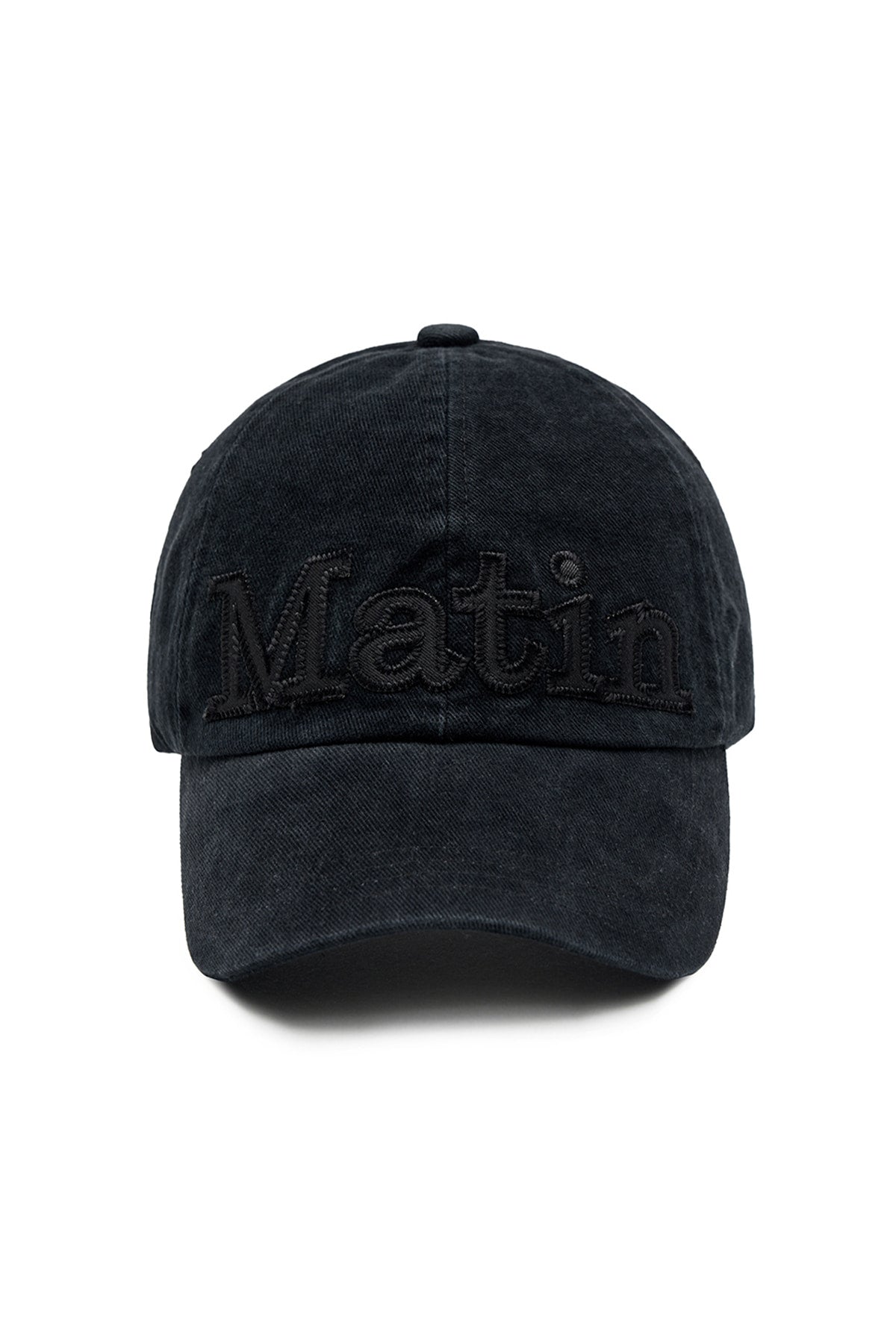 Matin Kim - Matin Applique Stitch Ball Cap (Black) product image 1 | TRAB K-Fashion Australia