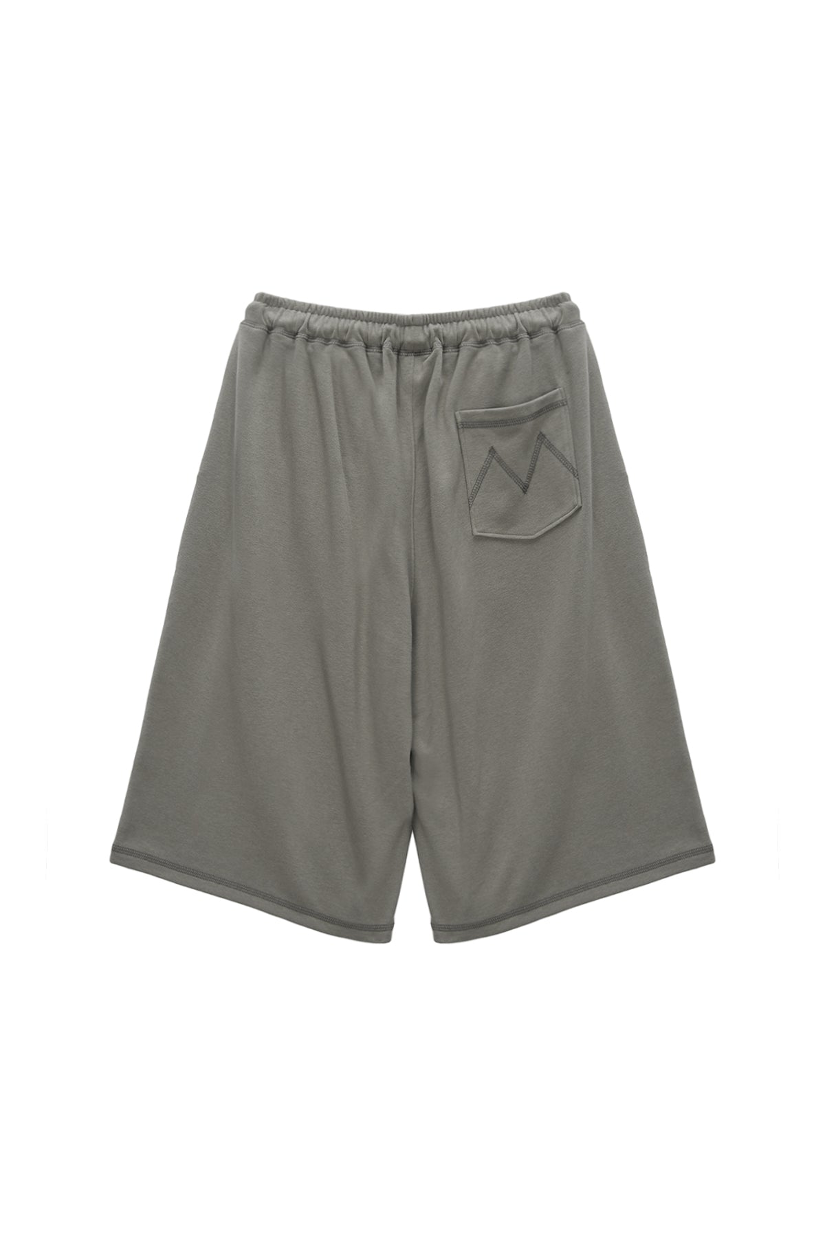 Matin Kim - Stitch Label Half Sweatshorts (Khaki) product image 2 | TRAB K-Fashion Australia