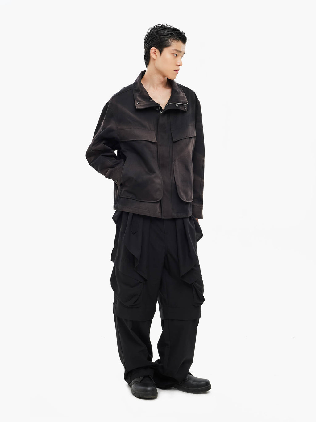 Jiyong Kim - Sun-Bleached Work Jacket (Black) product image 1 | TRAB K-Fashion Australia