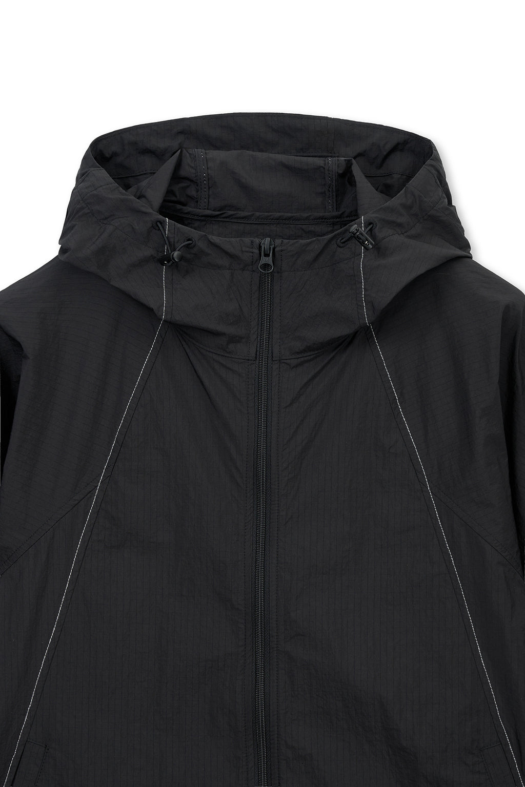 Matin Kim - Back Logo Hoody Wind Breaker (Black) product image 3 | TRAB K-Fashion Australia