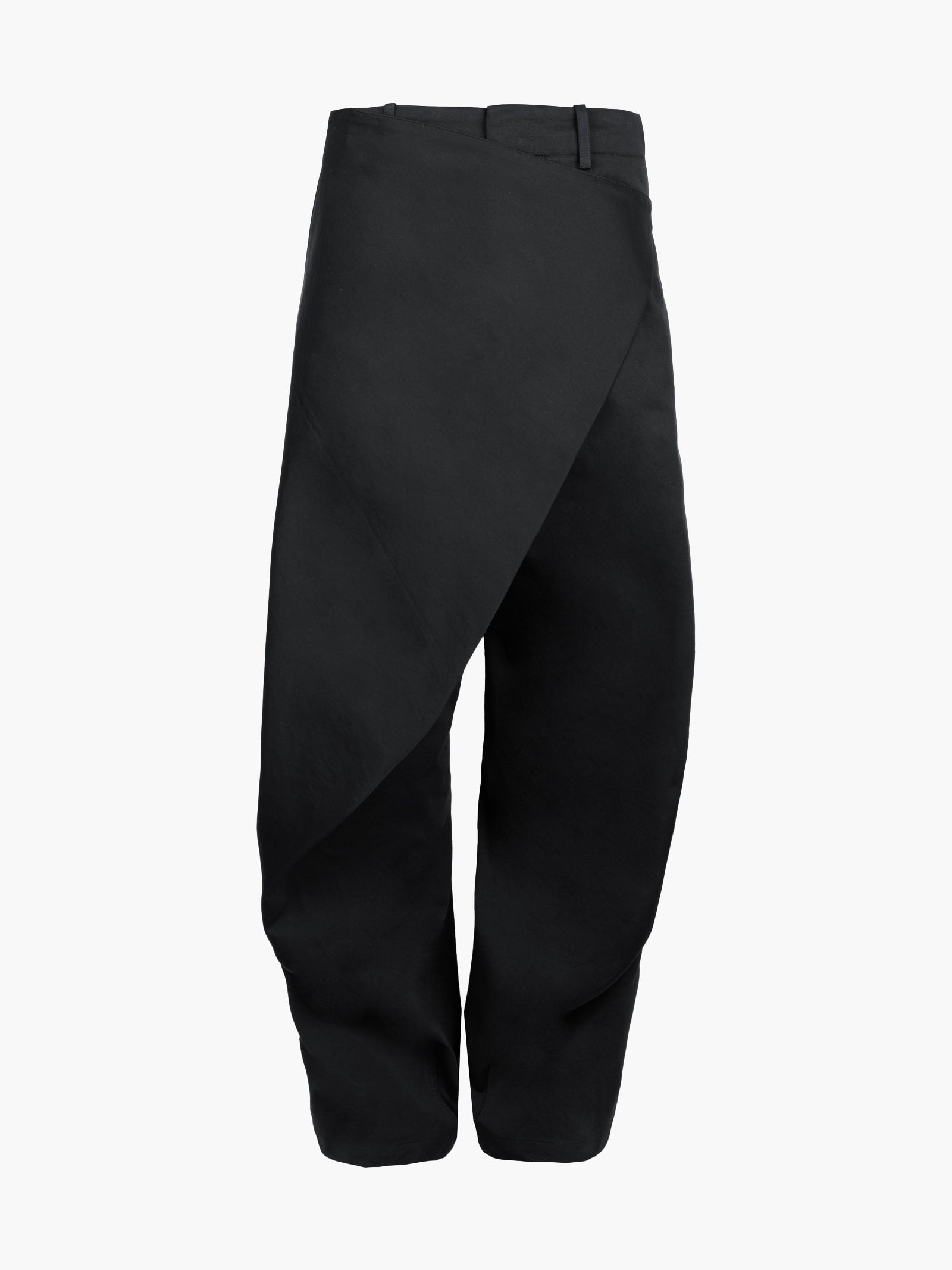 Jiyong Kim - Curved Wrap Trousers (Black) product image 11 | TRAB K-Fashion Australia