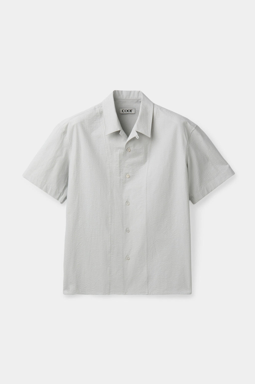 Coor - Panel Line Camp Collar Half Shirt (Cool Gray) product image 1 | TRAB K-Fashion Australia