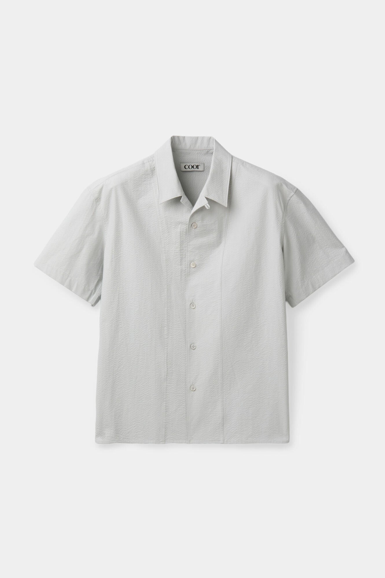 Coor - Panel Line Camp Collar Half Shirt (Cool Gray) product image 1 | TRAB K-Fashion Australia