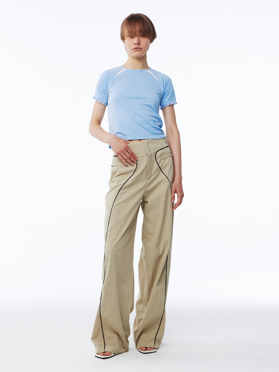 Kijun - Frill Backless Top (Sky Blue) product image 5 | TRAB K-Fashion Australia