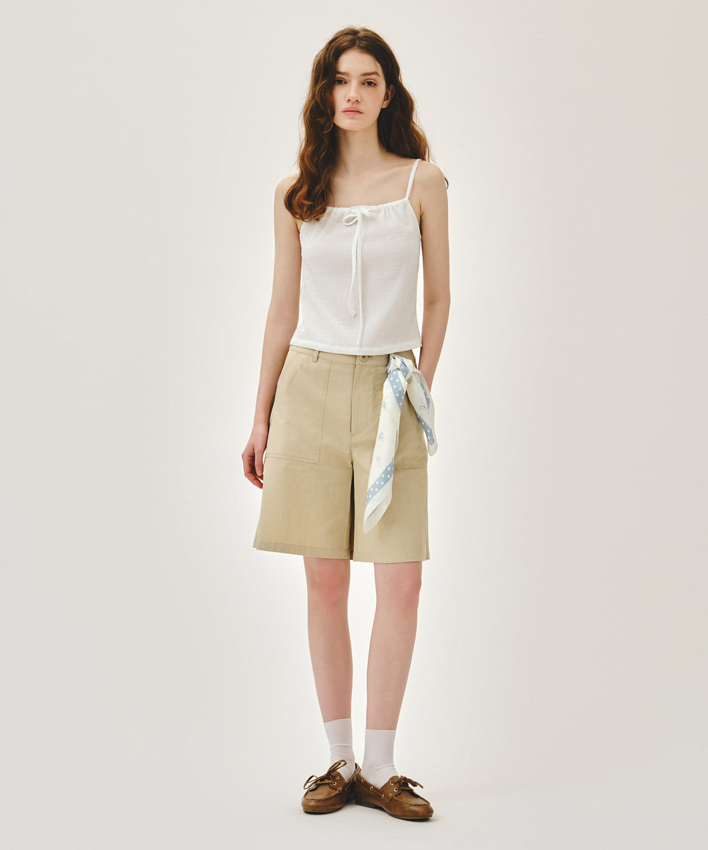 Marithe & Francois Girbaud - Bermuda Half Pants (Beige) product image 3 | TRAB K-Fashion Australia