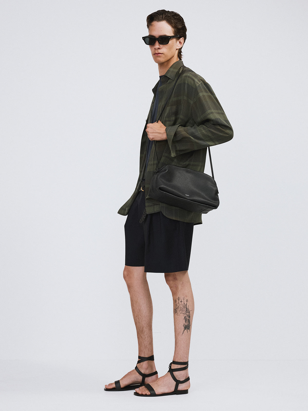 Recto - Jacob Viscose Check Shirt (Dark Green) product image 2 | TRAB K-Fashion Australia