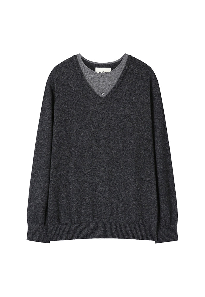 Art if acts - Union Henley (Charcoal/Light Grey) product image 5 | TRAB K-Fashion Australia