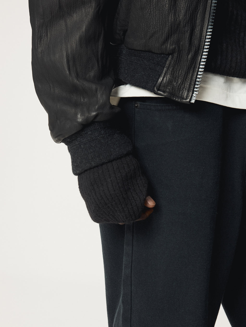 Recto - Slim Fit Balaclava Knit Top (Black) product image 9 | TRAB K-Fashion Australia