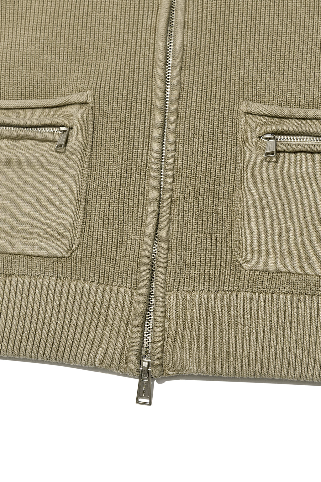 Matin Kim - Logo Point Washed Knit Vest (Light Khaki) product image 4 | TRAB K-Fashion Australia