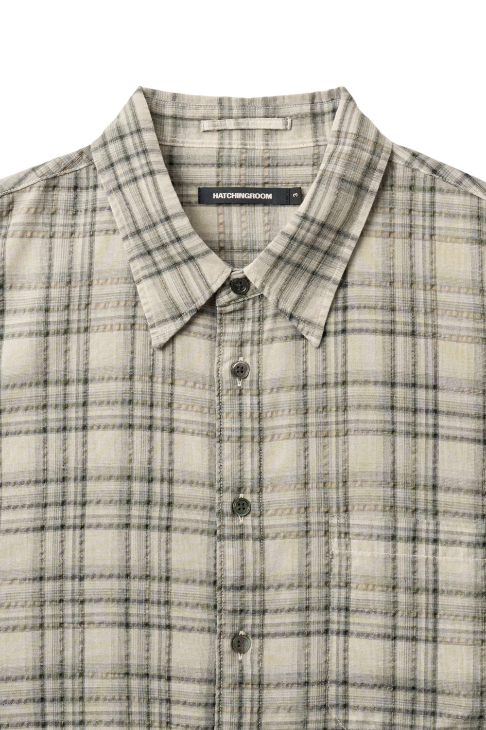 Hatchingroom - Arrow Shirt Over Dyed Check (Butter) product image 3 | TRAB K-Fashion Australia