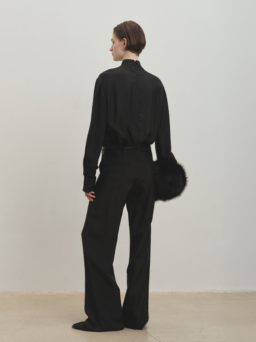 Tonywack - Liquid Oversized High Neck Top (Black) product image 6 | TRAB K-Fashion Australia