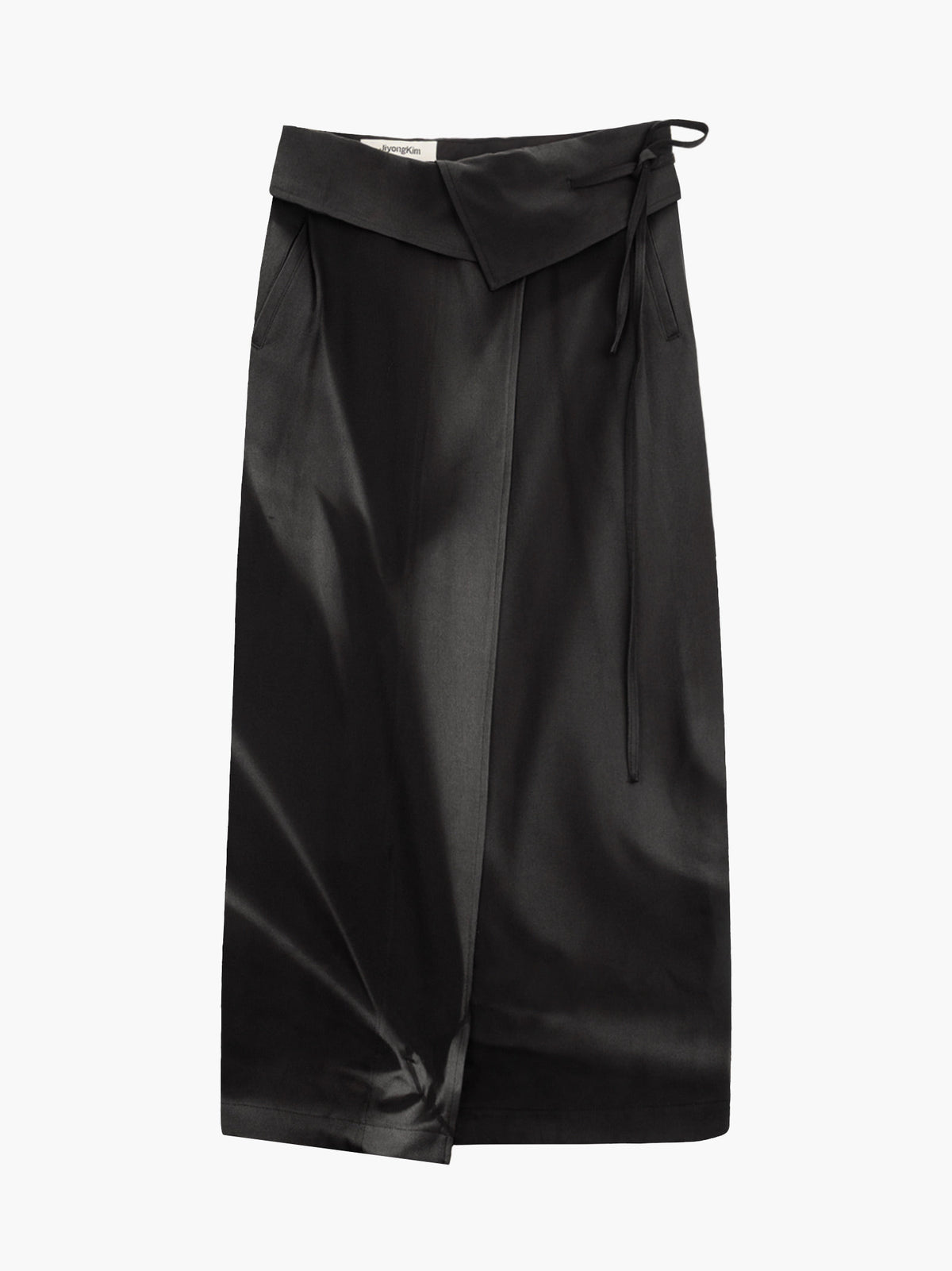 Jiyong Kim - Sun-Bleached Folded Wrap Skirt (Black) product image 8 | TRAB K-Fashion Australia