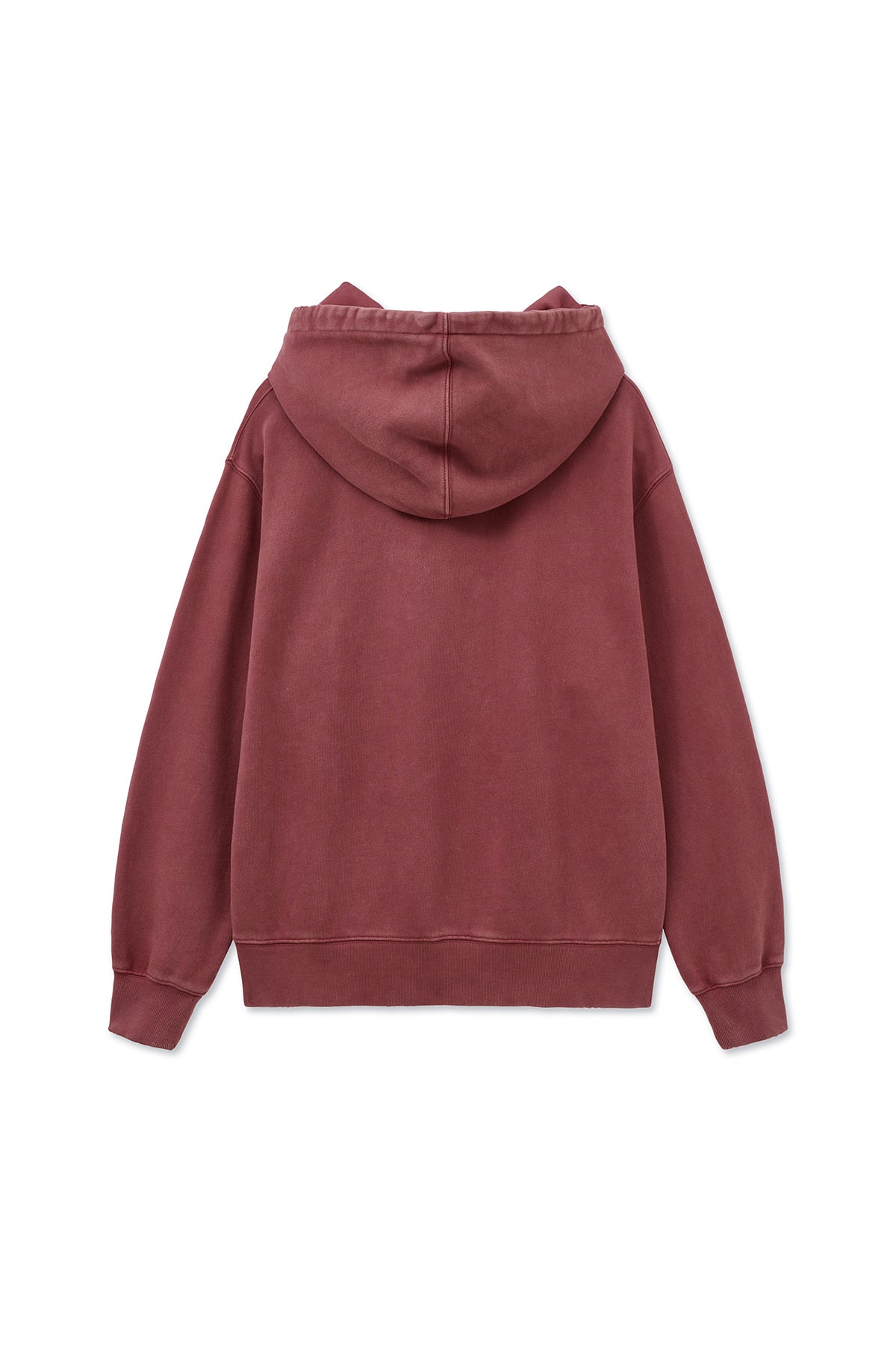 Matin Kim - Vintage Color Dying Logo Hoody (Red) product image 2 | TRAB K-Fashion Australia