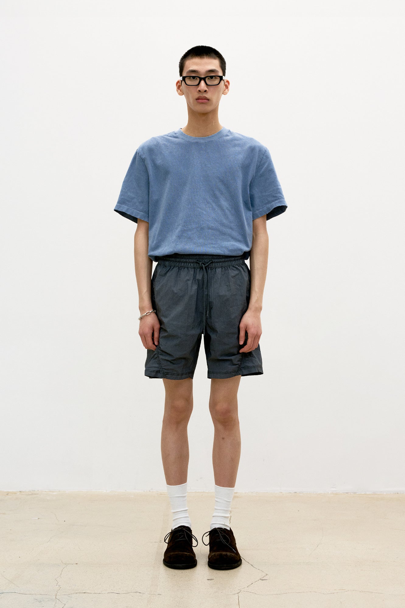 Coor - Garment Dyed Nylon Short Pants (Washed Charcoal) product image 2 | TRAB K-Fashion Australia