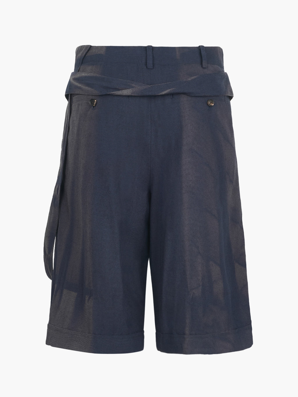 Jiyong Kim - Sun-Bleched Layered Half Trousers (Navy) product image 8 | TRAB K-Fashion Australia