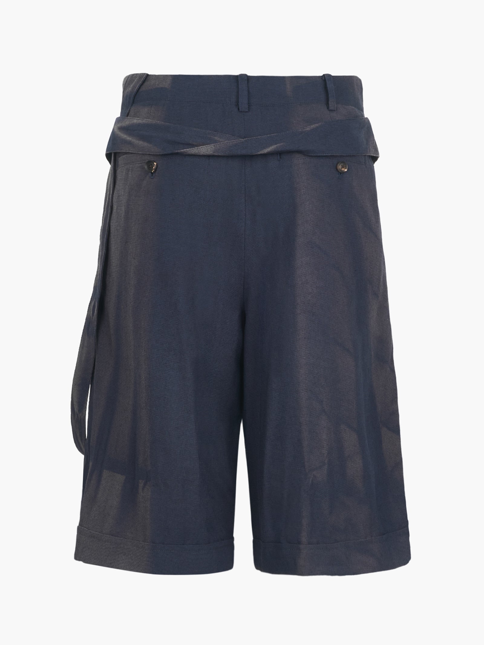 Jiyong Kim - Sun-Bleched Layered Half Trousers (Navy) product image 8 | TRAB K-Fashion Australia