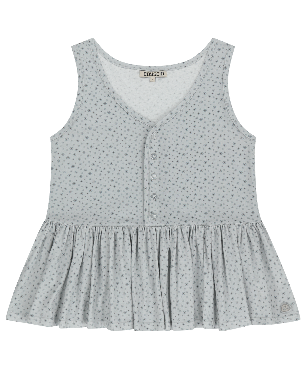 Coyseio - Dudu Ruffle Sleeveless (Ice Grey) product image 1 | TRAB K-Fashion Australia