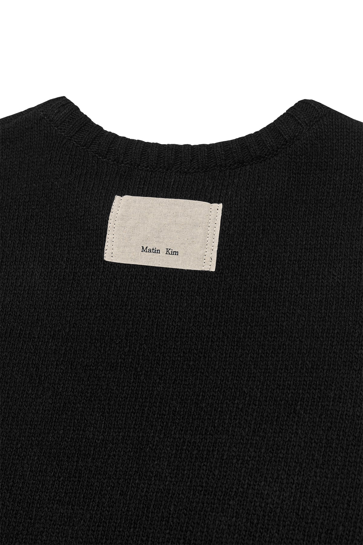 Matin Kim - Big Logo Printing Knit Vest (Black) product image 5 | TRAB K-Fashion Australia