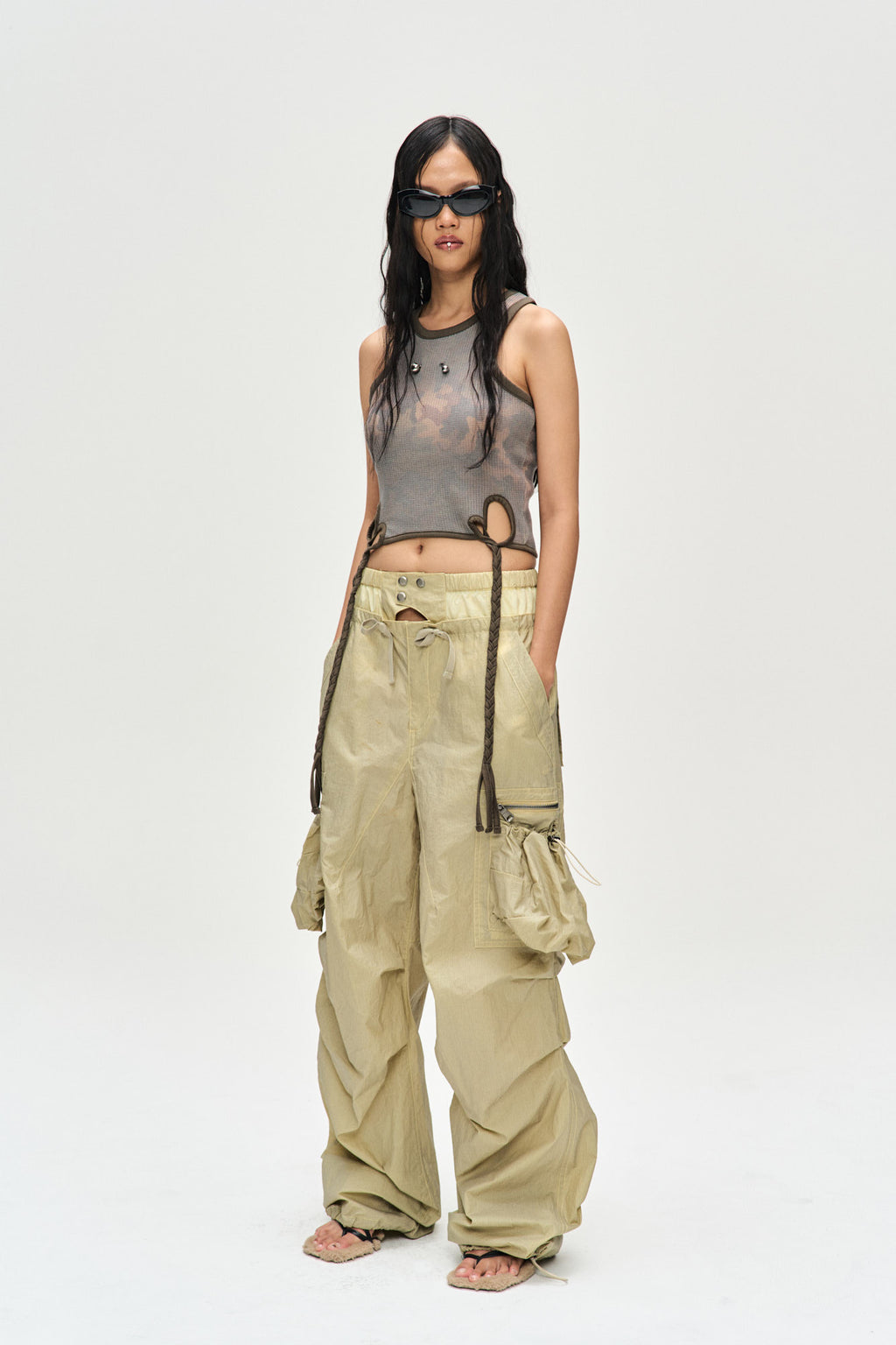 Andersson Bell - Balloon Pocket Parachute Pants (Yellow Beige) product image 4 | TRAB K-Fashion Australia