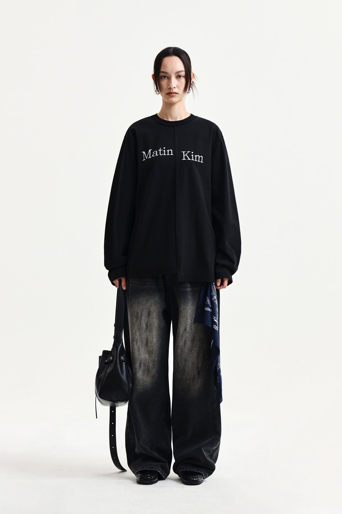 Matin Kim - Vintage Dirty Washed Denim Pants (Black) product image 15 | TRAB K-Fashion Australia