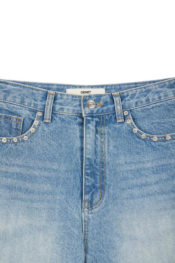 Deinet - Stud Denim Shorts (Light Blue) product image 8 | TRAB K-Fashion Australia