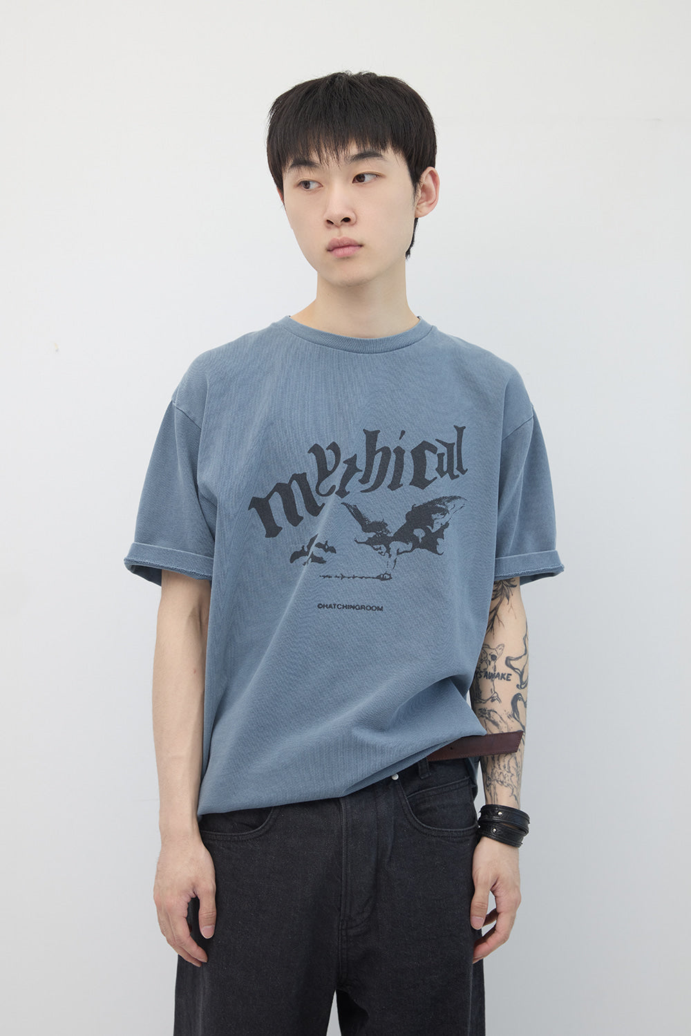 Hatchingroom - Mythical Angel Tee Over Dyed Sky (Blue) product image 10 | TRAB K-Fashion Australia